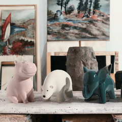 Handmade minimalistic "Tranquil Tusk" elephant sculpture - Crafty-Clayworks