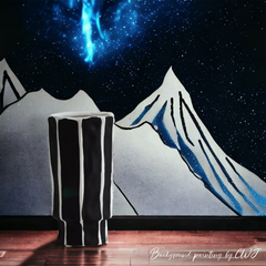 Handmade nordic-inspired "Snowflake Monochrome" vase