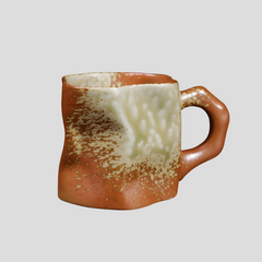 Handmade artistic and uneven "Autumn Harvest" mug - 300mL - Crafty-Clayworks