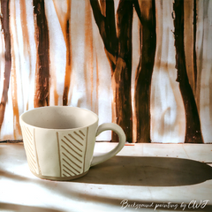 Handmade northern inspired "Maplewood Majesty" mug - 360mL - Crafty-Clayworks