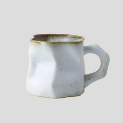 Handmade artistic and uneven "Cold Kisses" mug - 300mL - Crafty-Clayworks