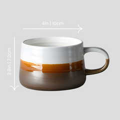 Handmade glazed "Cocoa Cascade" mug - 13.5oz