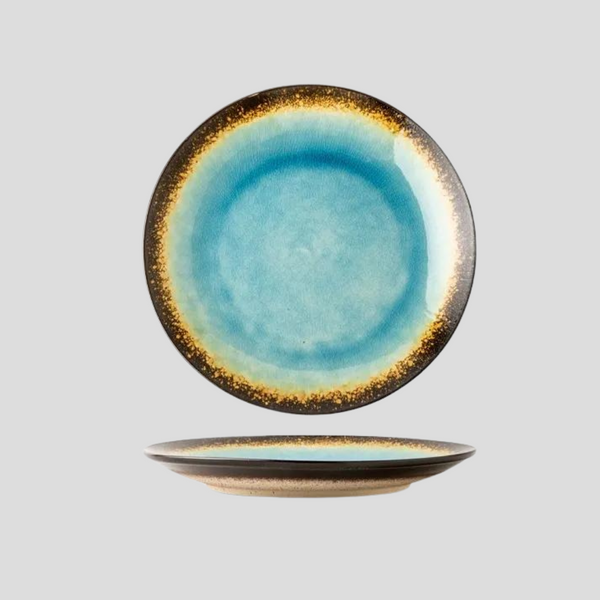 Handmade glazed "A Longing Gaze" plate