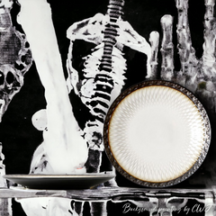 Handmade glazed artistic "Tainted marrow" plate - Crafty-Clayworks