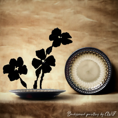 Handmade glazed artistic "Muted Petals" plate - Crafty-Clayworks