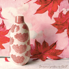 Minimalistic tall artistic "Sunset Foliage" vase