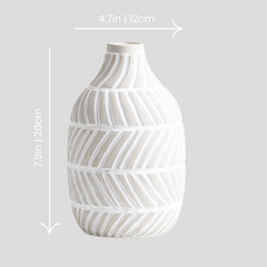 Handmade light minimalistic "Chevron Symphony" vase