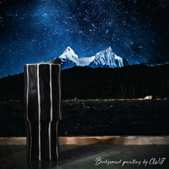 Handmade nordic-inspired "Snowflake Monochrome" vase