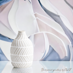 Handmade light minimalistic "Chevron Symphony" vase