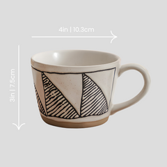 Handmade northern inspired "Midnight Tide" mug - 360mL - Crafty-Clayworks