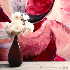 Small handmade kiln-fired "Amethyst Sunset" vase