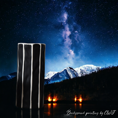 Handmade nordic-inspired "Snowflake Monochrome" vase