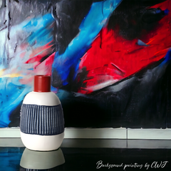 Hand-painted small "Little Red Riding Hood" vase