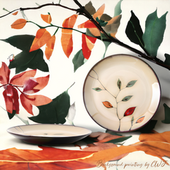 Hand-painted nature inspired "Botanical Bliss" plate - Crafty-Clayworks