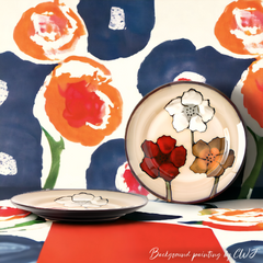 Hand-painted nature inspired "Botanical Bliss" plate - Crafty-Clayworks