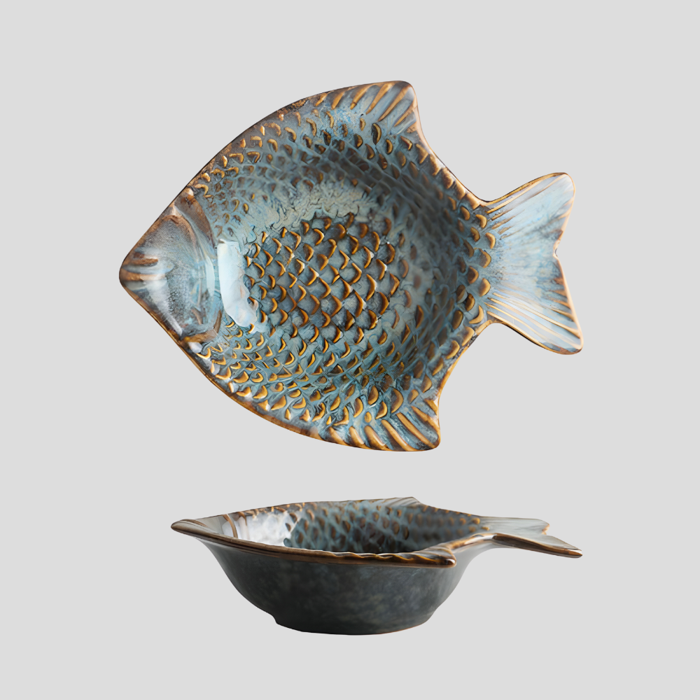 Handmade fish-shaped bowl with artistic camel fish design – Crafty ...