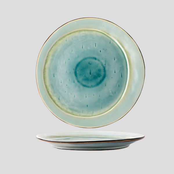 Handmade artistic and glazed "Frosted Pupil" serving platter - Crafty-Clayworks