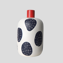 Hand-painted large "Little Red Riding Hood" vase