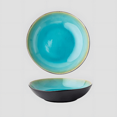 Blue glazed bowl Crafty-Clayworks