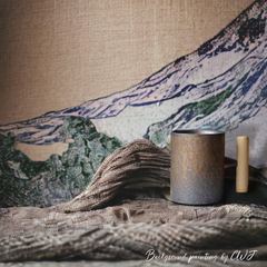 Handmade Japanese mug with wooden handle - 12oz Crafty-Clayworks