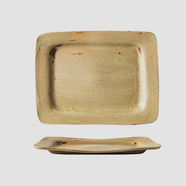 Handmade irregular retro-looking serving platter Crafty-Clayworks