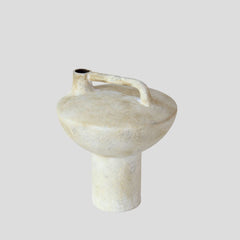 Handmade modern and abstract vase - beige Crafty-Clayworks