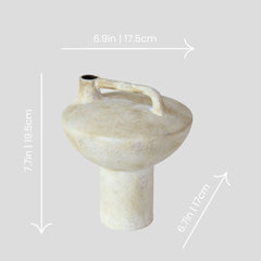 Handmade modern and abstract vase - beige Crafty-Clayworks