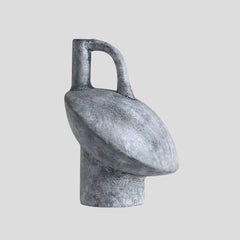 Handmade modern and abstract vase - grey Crafty-Clayworks
