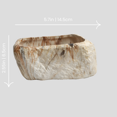 Handmade rustic and naturalistic flowerpot - Onyx stone Crafty-Clayworks