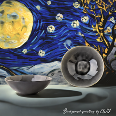 Handmade salad bowl - dark gray Crafty-Clayworks