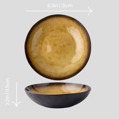 Handmade salad bowl - yellow Crafty-Clayworks