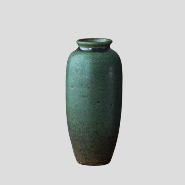 Handmade small green vintage vase Crafty-Clayworks
