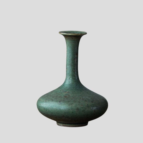 Handmade small green vintage vase Crafty-Clayworks