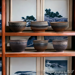 Handmade stone pattern cup - 2oz Crafty-Clayworks