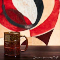 Large handmade kiln-fired "Toxic Waist" mug - 20.3oz