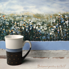 Handmade glazed "Seeded Soil" mug - 16.5oz