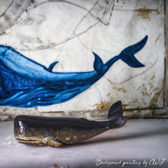 Handmade ceramic masterpiece "Marine Melody" whale sculpture - Crafty-Clayworks