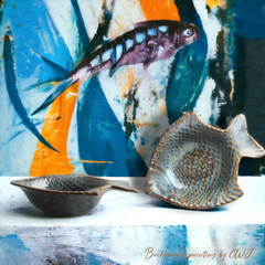 Handmade artistic "Camel Fish" bowl - Crafty-Clayworks
