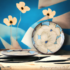 Hand-painted nature inspired "Botanical Bliss" plate - Crafty-Clayworks