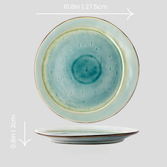 Handmade artistic and glazed "Frosted Pupil" serving platter - Crafty-Clayworks