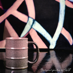 Large handmade kiln-fired "Toxic Waist" mug - 20.3oz