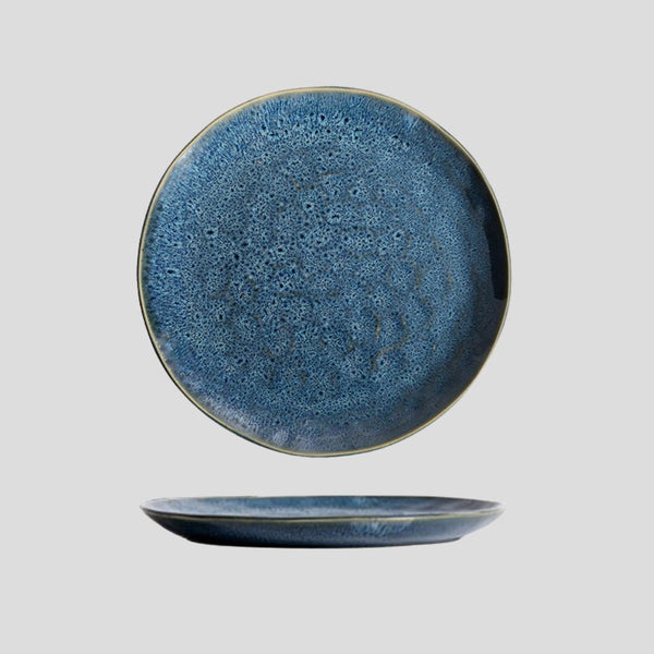 Handmade glazed artistic "Shallow Waters" plate - Crafty-Clayworks