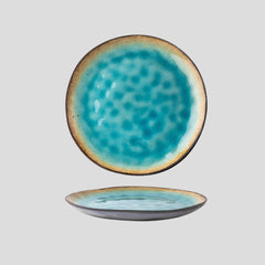 Handmade uneven glazed "Ice Queen" plate - Crafty-Clayworks