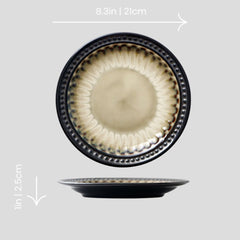 Handmade glazed artistic "Muted Petals" plate - Crafty-Clayworks