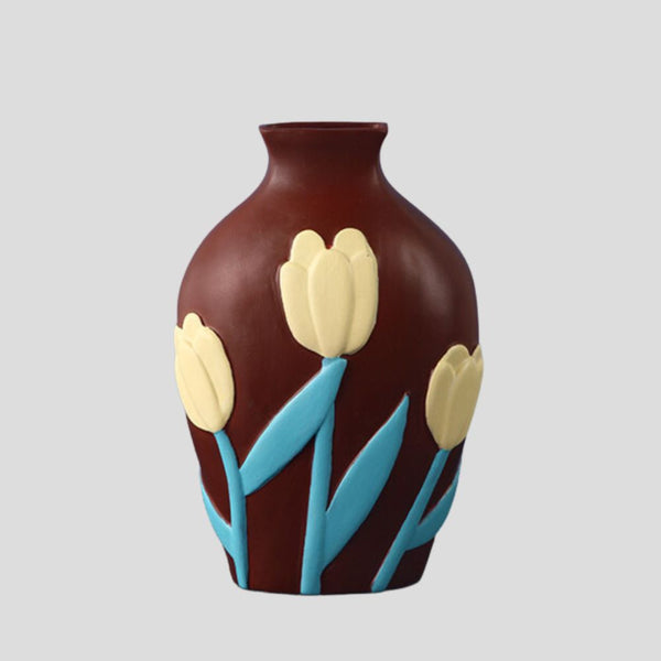 Handmade Nordic inspired abstract "Bold Blossom Containers" vase - Crafty-Clayworks
