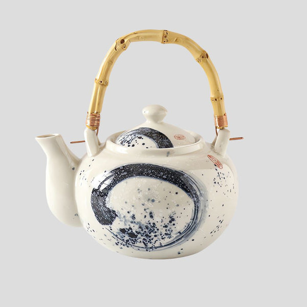 Handmade nostalgic Japanese "Geisha's Delight" teapot - 1200mL - Crafty-Clayworks