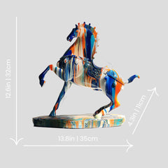 Large hand-painted "Artful Arabian" horse sculpture - Crafty-Clayworks