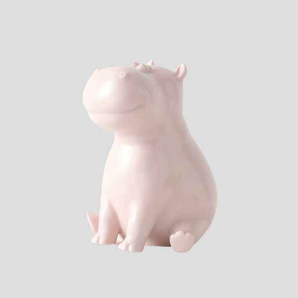 Handmade minimalistic "Hipposophy" hippo sculpture - Crafty-Clayworks