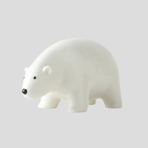 Handmade minimalistic "Glaciers Grace" polar bear sculpture - Crafty-Clayworks