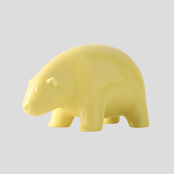 Handmade minimalistic "Arctic Aurora" polar bear sculpture - Crafty-Clayworks